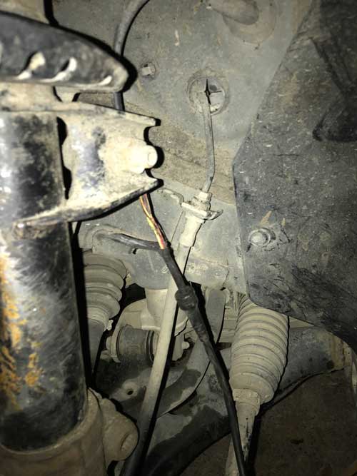 Audi A3 damage brake sensor wiring