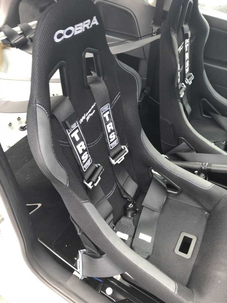 Track day Fiesta Racing seats and harness